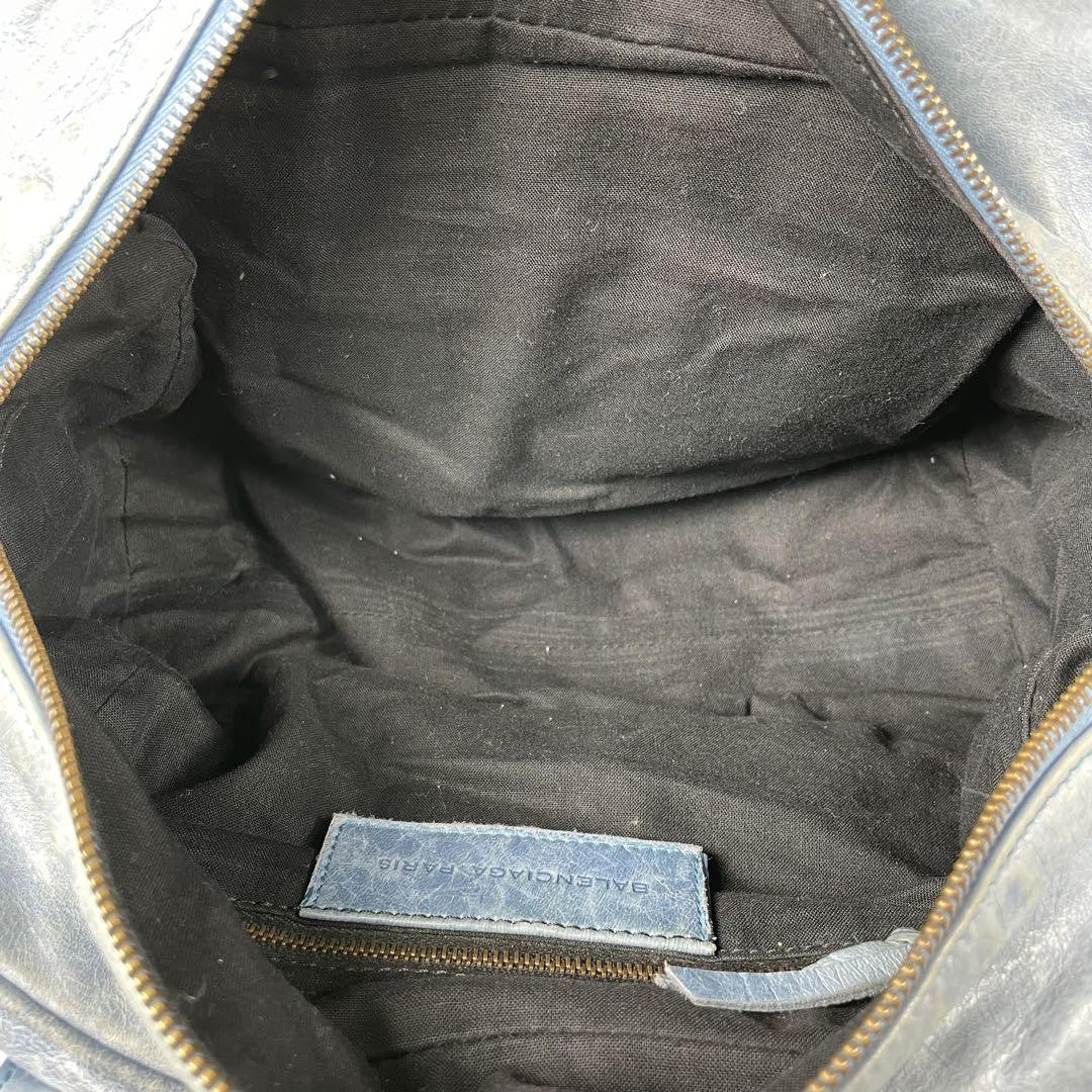 Genuine Pre-Owned Balenciaga Hand and shoulder bag 2-way leather blue