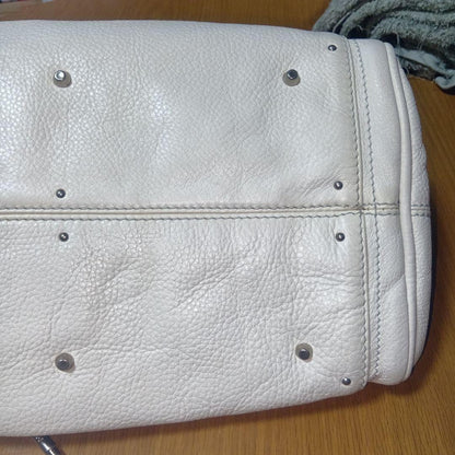 Genuine Preowned Chloe Paddington leather handbag tote white