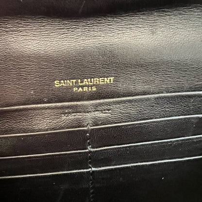 Authentic Preowned Saint Laurent Vicky Black Quilted Monogram Wallet