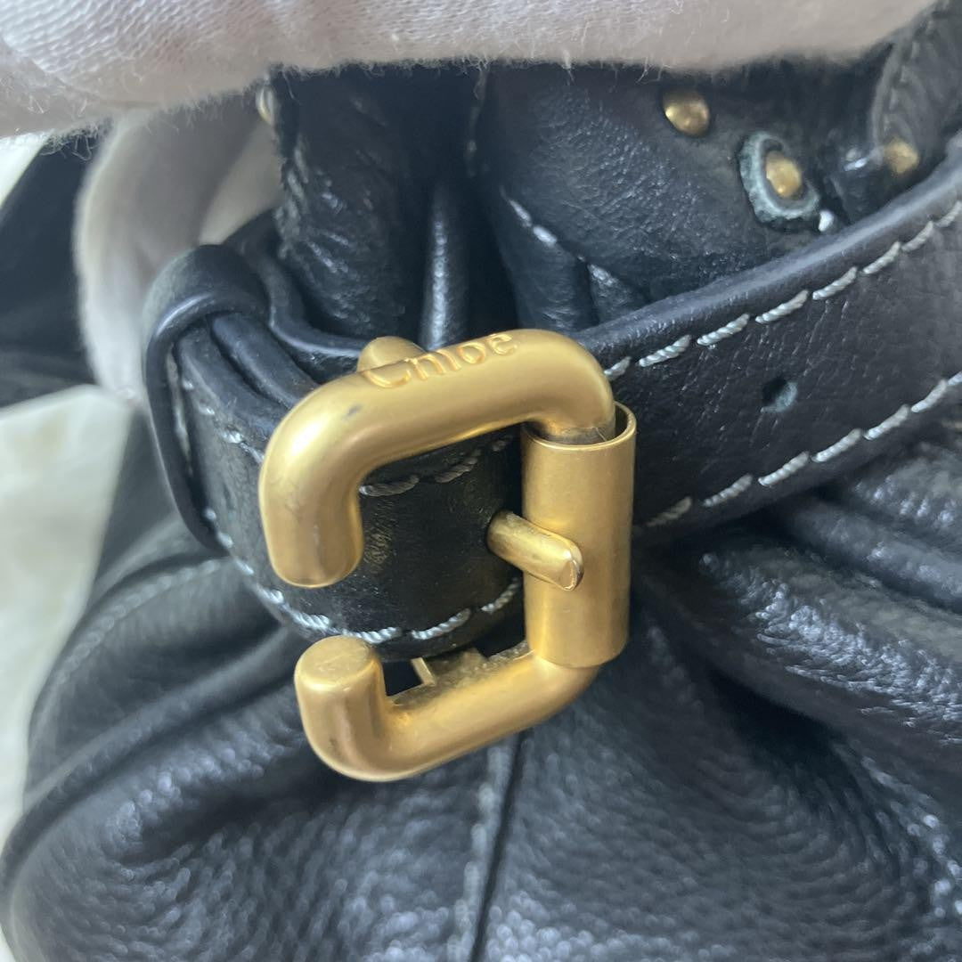 Genuine Pre-Owned Beautiful Chloe Paddington Handbag Leather Black Padlock