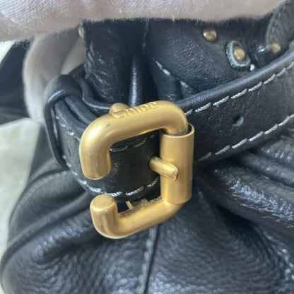 Genuine Pre-Owned Beautiful Chloe Paddington Handbag Leather Black Padlock