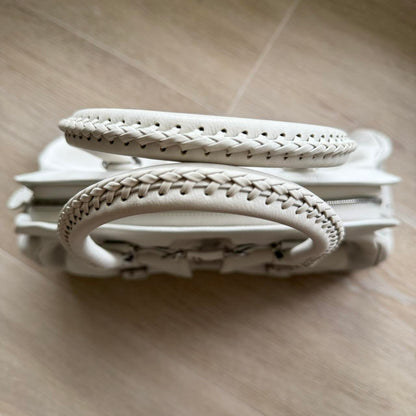 Christian Dior Y2K handbag tote bag white leather