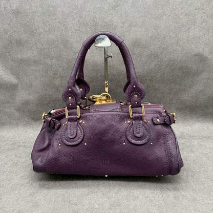 Genuine Pre-Owned Vintage Designer Chloé Genuine Paddington Bags purple