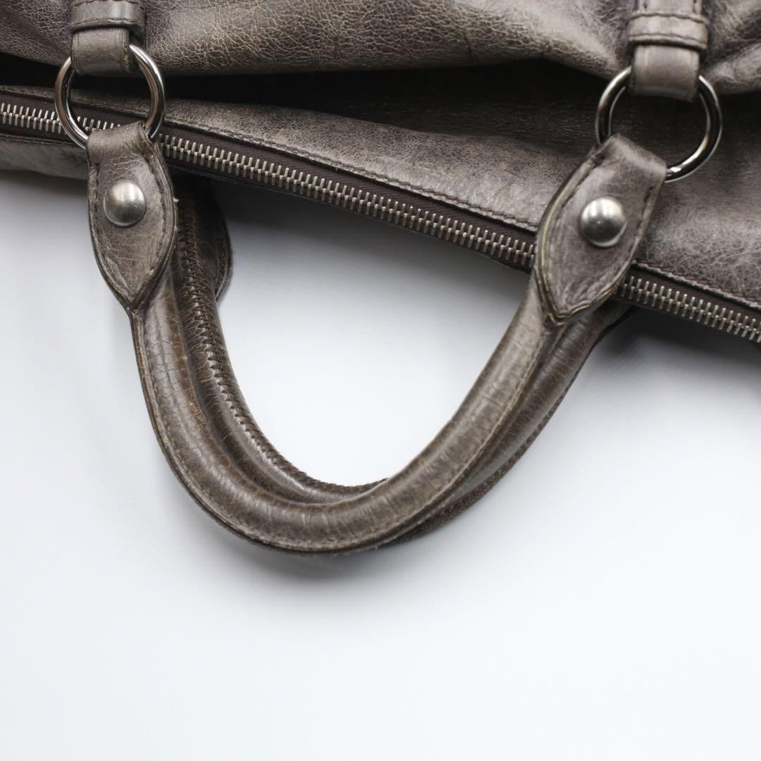 Genuine Pre-Owned miu miu Vitello Lux Ribbon 2way Bag grey