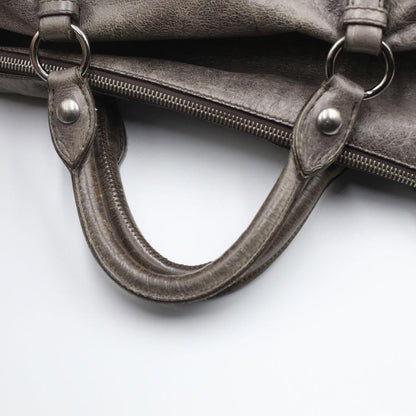 Genuine Pre-Owned miu miu Vitello Lux Ribbon 2way Bag grey