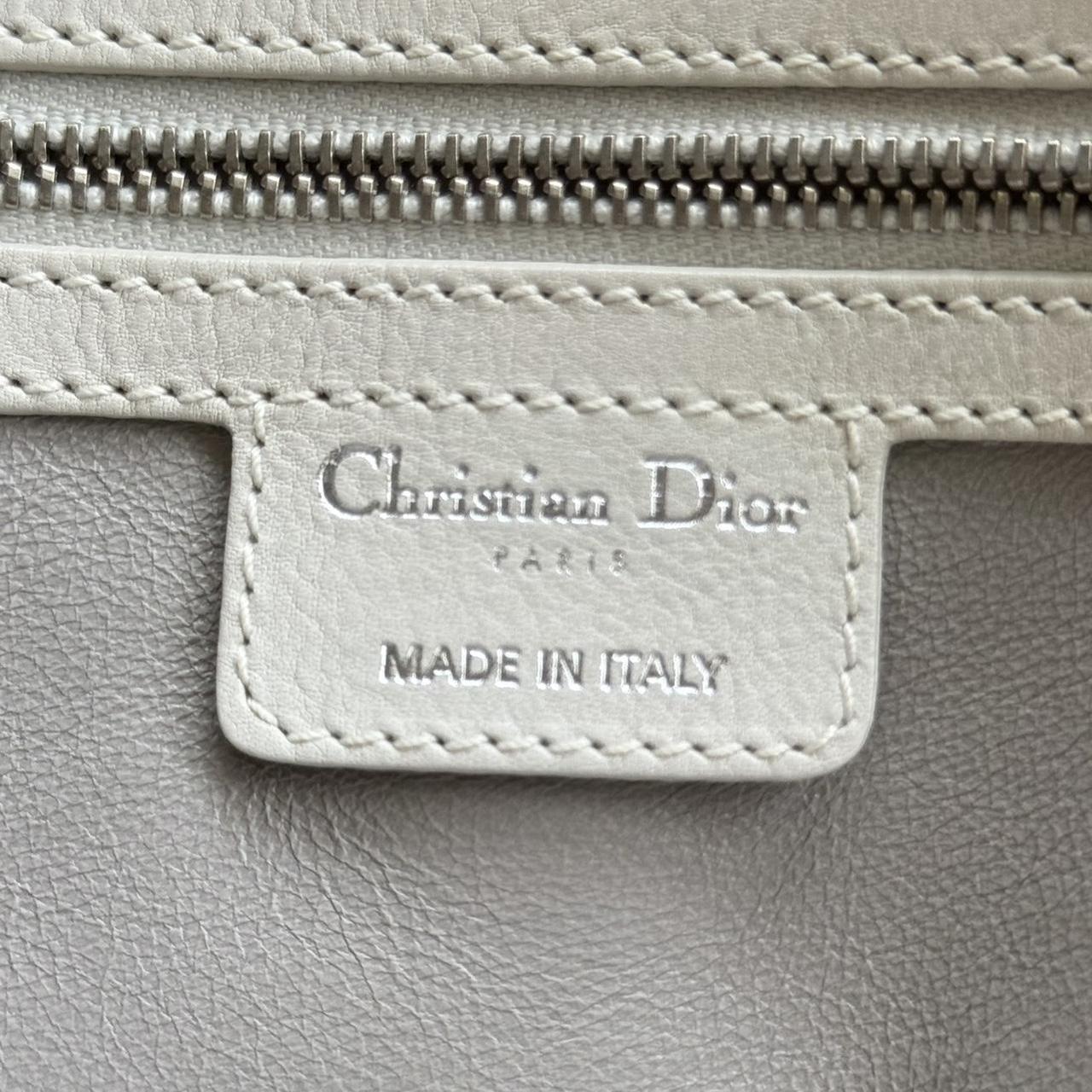 Christian Dior Y2K handbag tote bag white leather