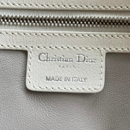 Christian Dior Y2K handbag tote bag white leather