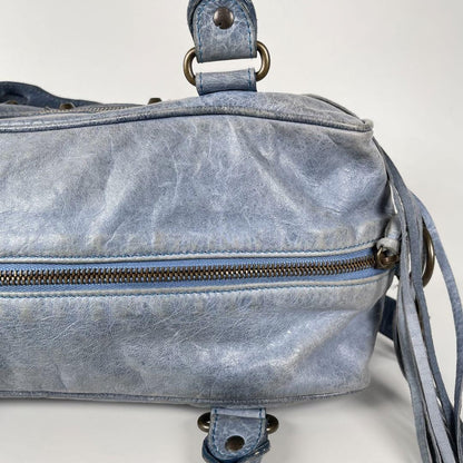 Genuine Pre-Owned Balenciaga Hand and shoulder bag 2-way leather blue