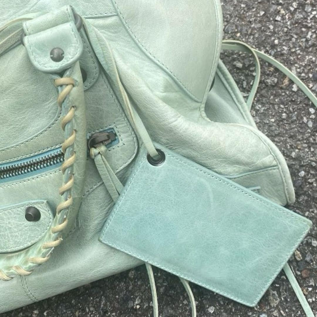 Genuine Pre-Owned balenciaga city part time y2k mint green back