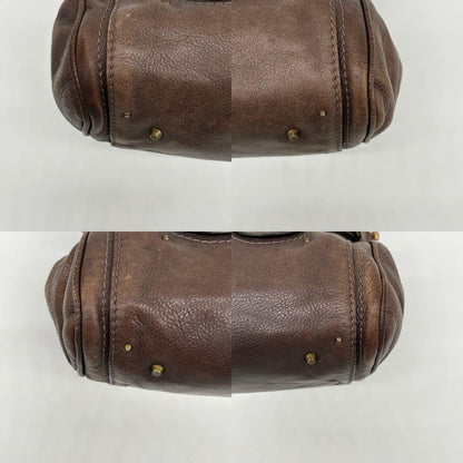 Genuine Pre-Owned Beautiful Chloe Paddington handbag padlocked leather dark brown