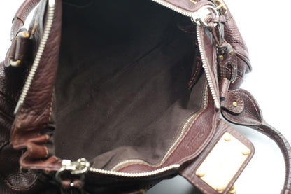 Genuine Pre-Owned Beautiful Chloe Paddington handbag padlock leather chocolate