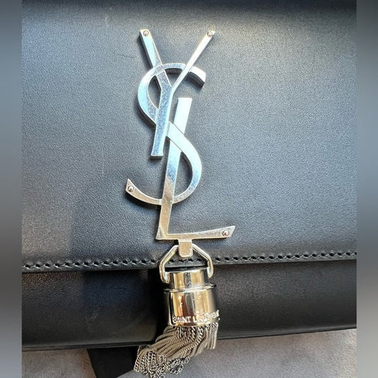 Authentic Preowned Saint Laurent Monogram Kate Tassel in Black