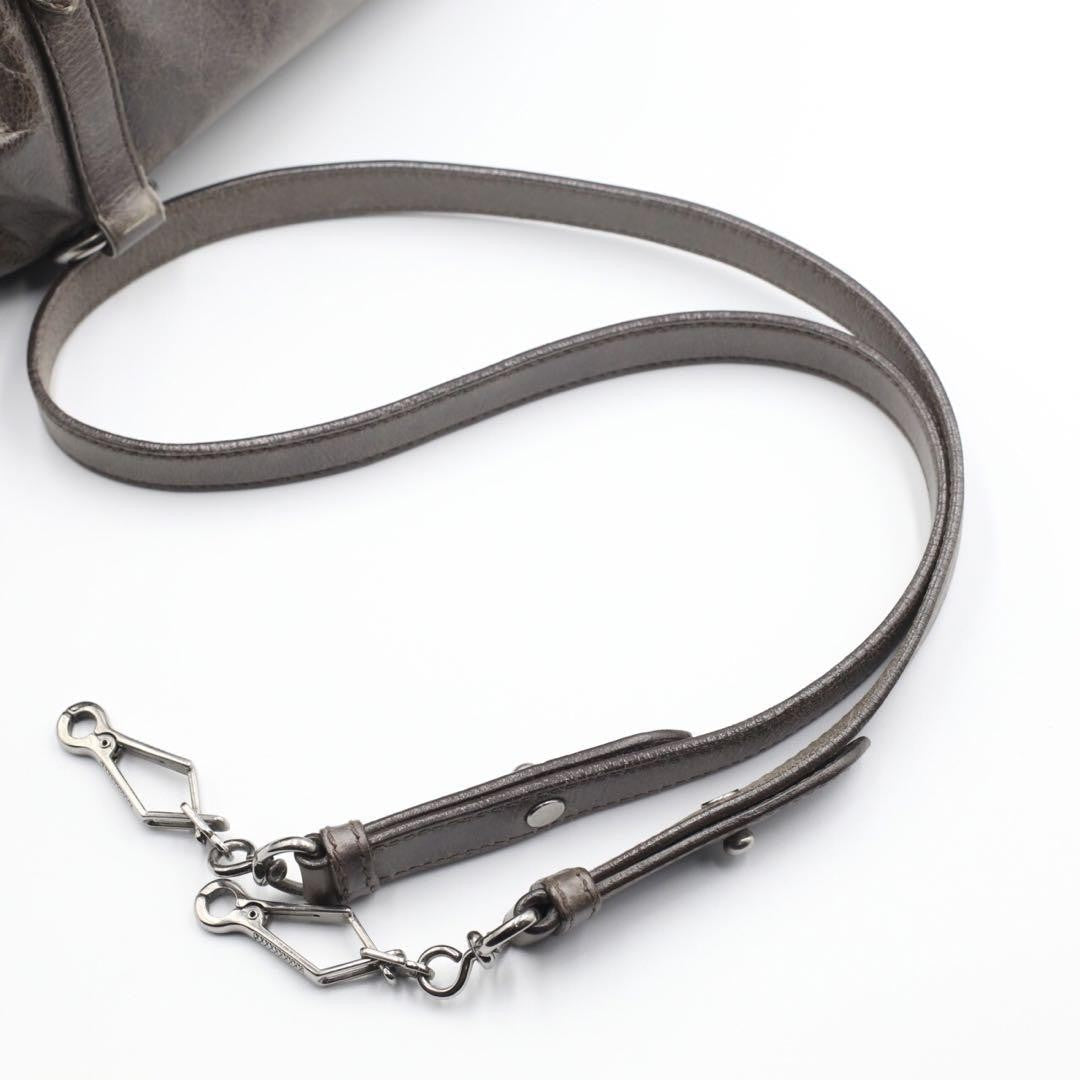 Genuine Pre-Owned miu miu Vitello Lux Ribbon 2way Bag grey