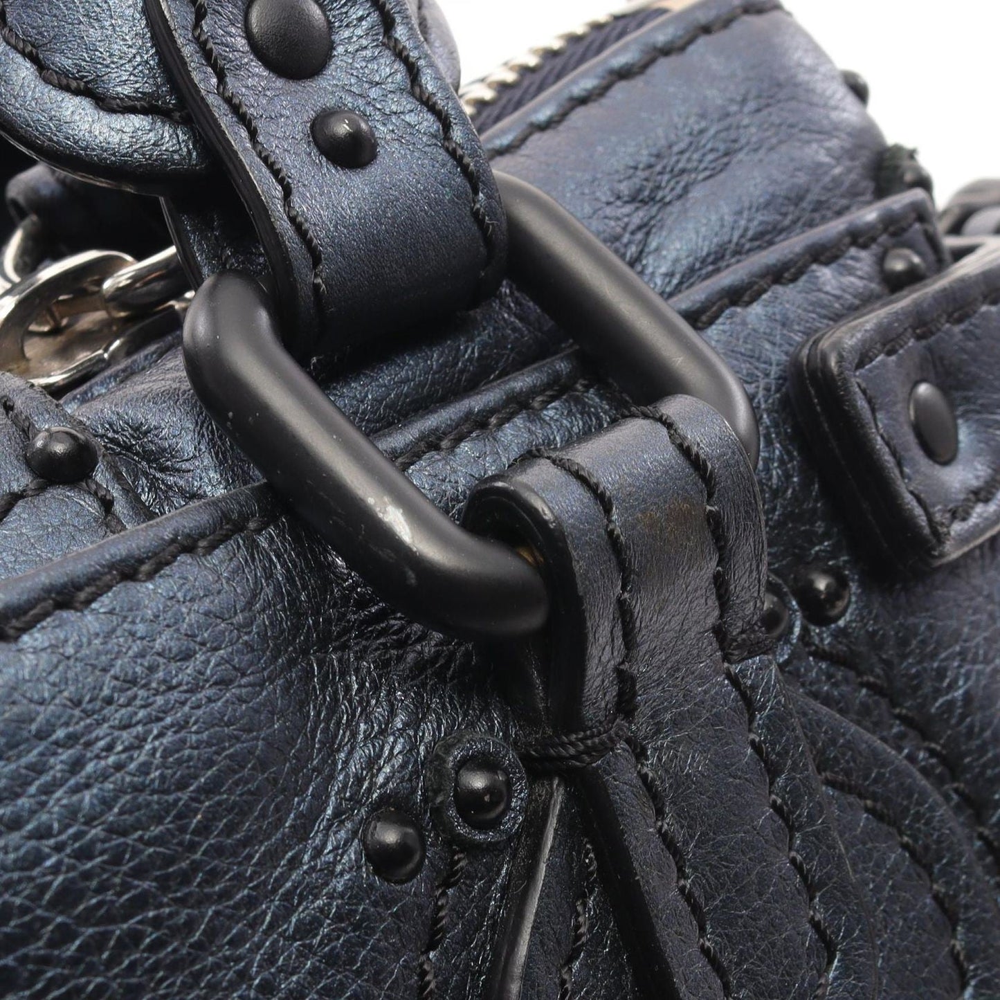 Genuine Pre-Owned Chloe Handbag Paddington Leather Women Blue