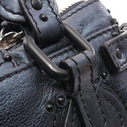 Genuine Pre-Owned Chloe Handbag Paddington Leather Women Blue