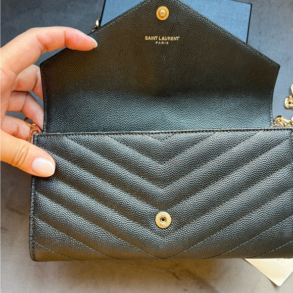 Authentic Preowned YSL monogram cassandre wallet on chain