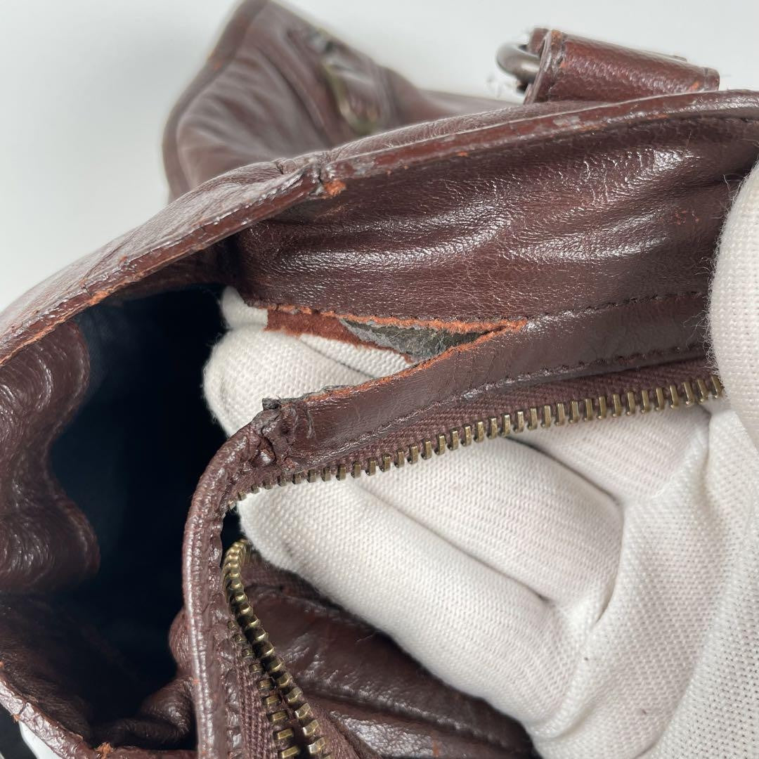 Genuine Pre-Owned Balenciaga Hand, shoulder bag 2-way brown leather