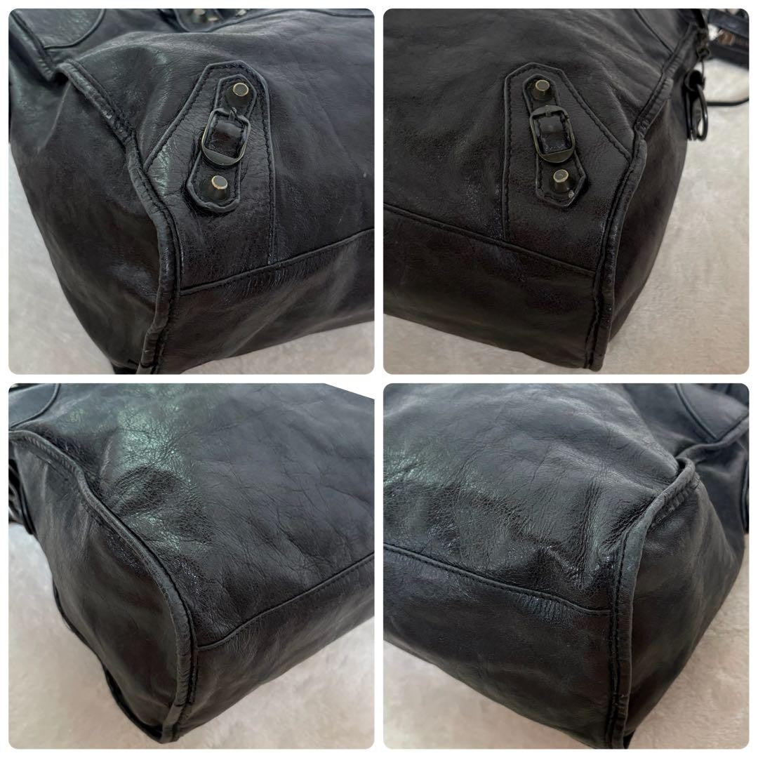 Genuine Pre-Owned BALENCIAGA The City 2way Bag Black Shoulder Bag