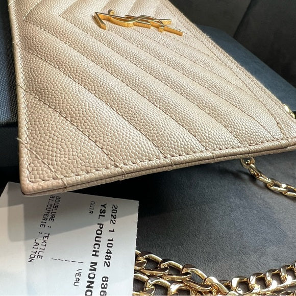 Authentic Preowned Yves Saint Laurent large clutch pouch Wallet