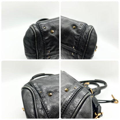 Rare Chloe Paddington Hand Bag Leather Black Padlock Key Used