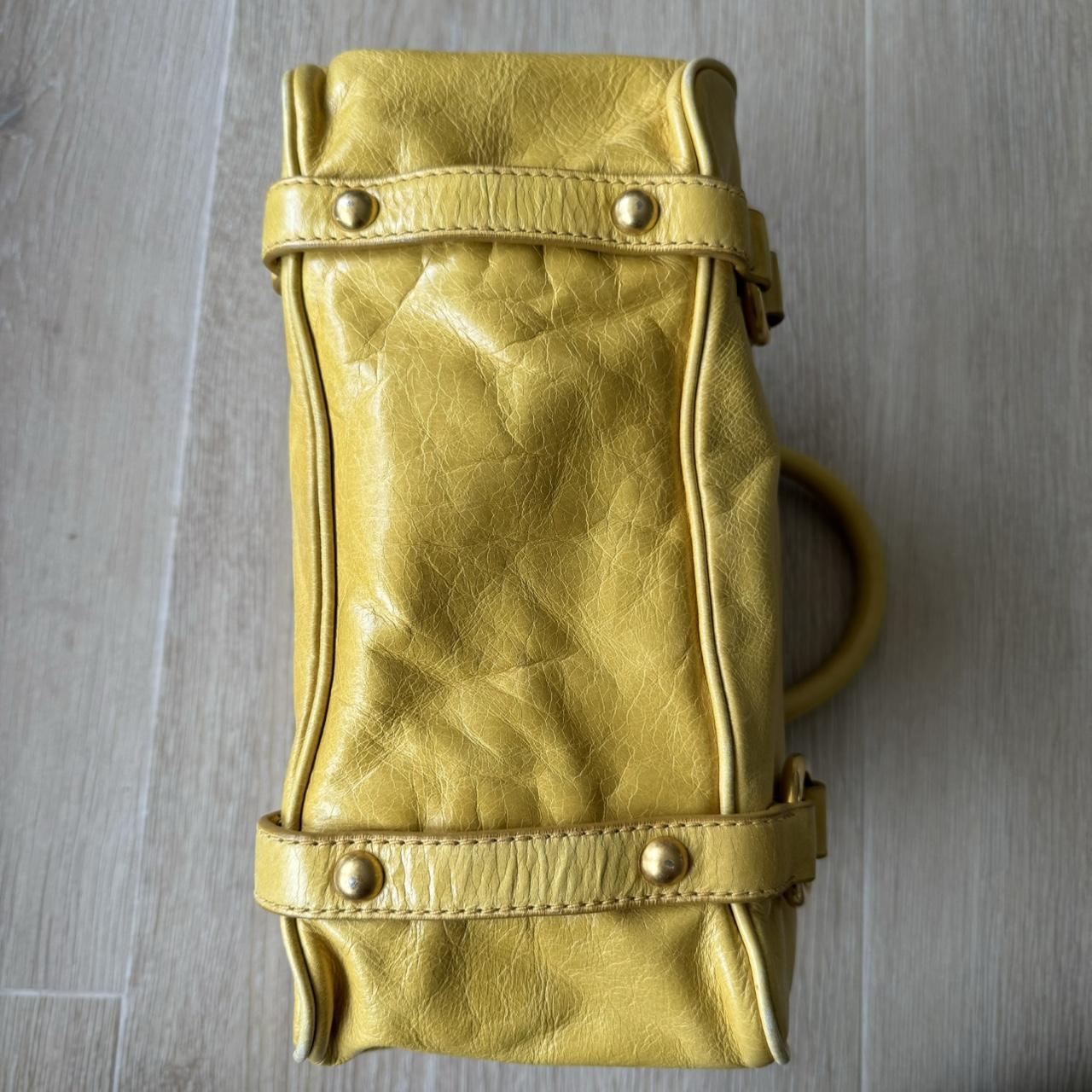 Miu Miu Yellow/Gold Hobo Bag - 2WAY Leather Tote