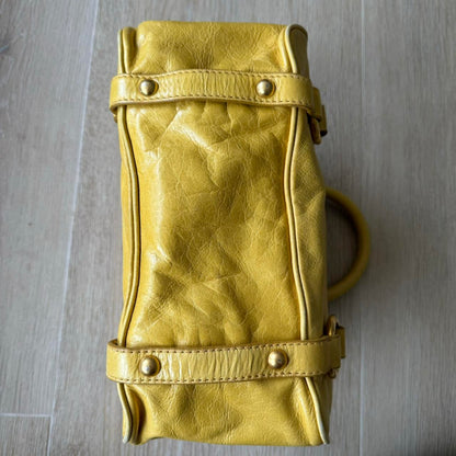 Miu Miu Yellow/Gold Hobo Bag - 2WAY Leather Tote