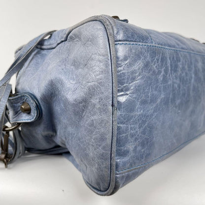 Genuine Pre-Owned Balenciaga Hand and shoulder bag 2-way leather blue
