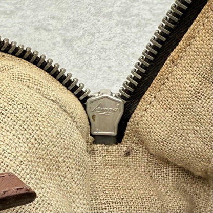 Genuine Pre-Owned miu miu leather flower studs handbag mini Boston Brown