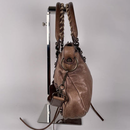 Genuine Pre-Owned Balenciaga The First hand, shoulder bag 2-way brown leather