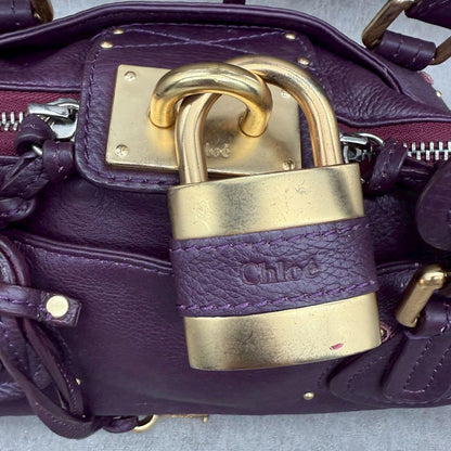 Genuine Pre-Owned Vintage Designer Chloé Genuine Paddington Bags purple