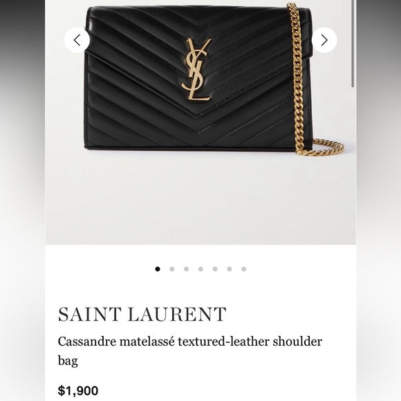 Authentic Preowned YSL cassandre envelope wallet on chain