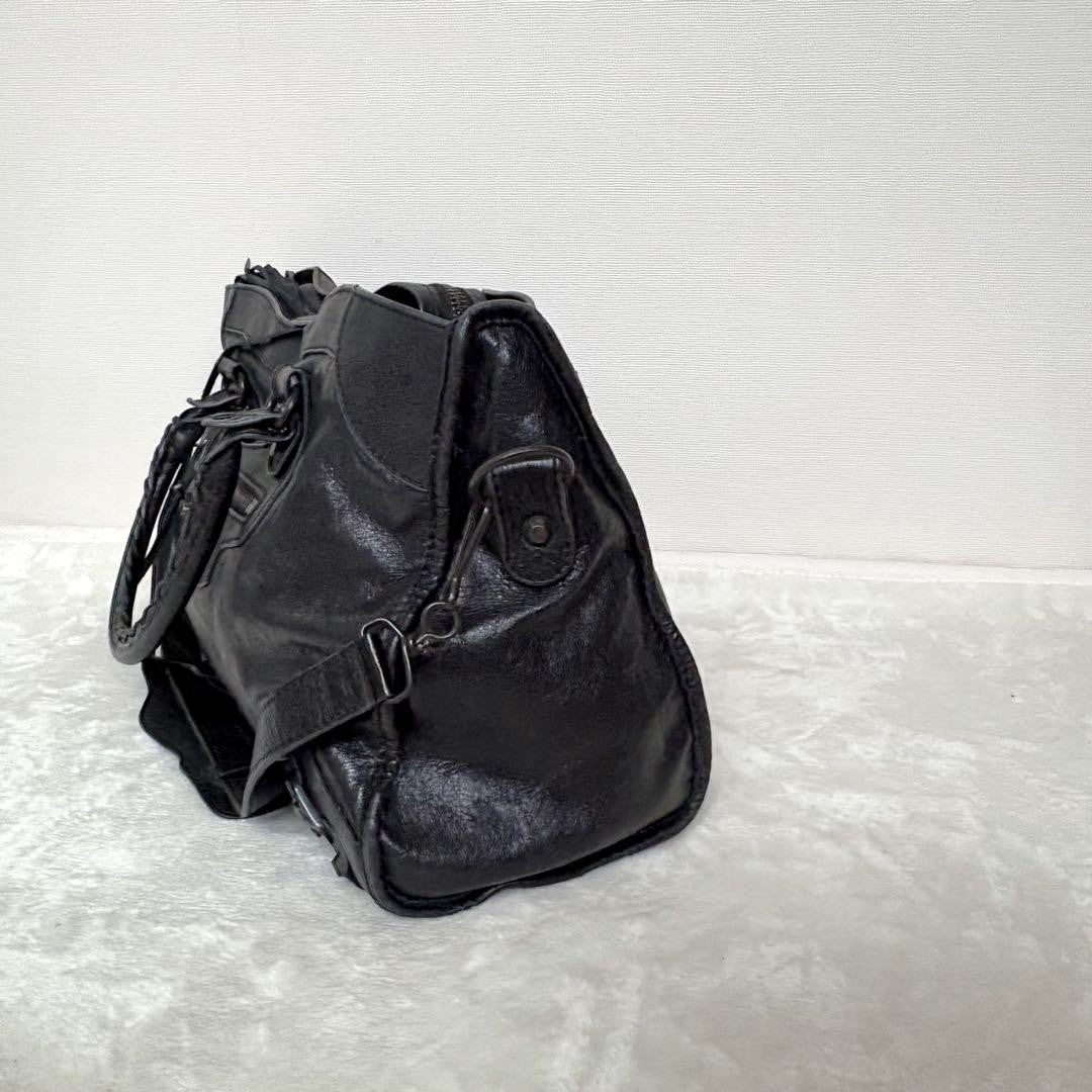 Genuine Pre-Owned BALENCIAGA The City 2way Bag Black Shoulder Bag