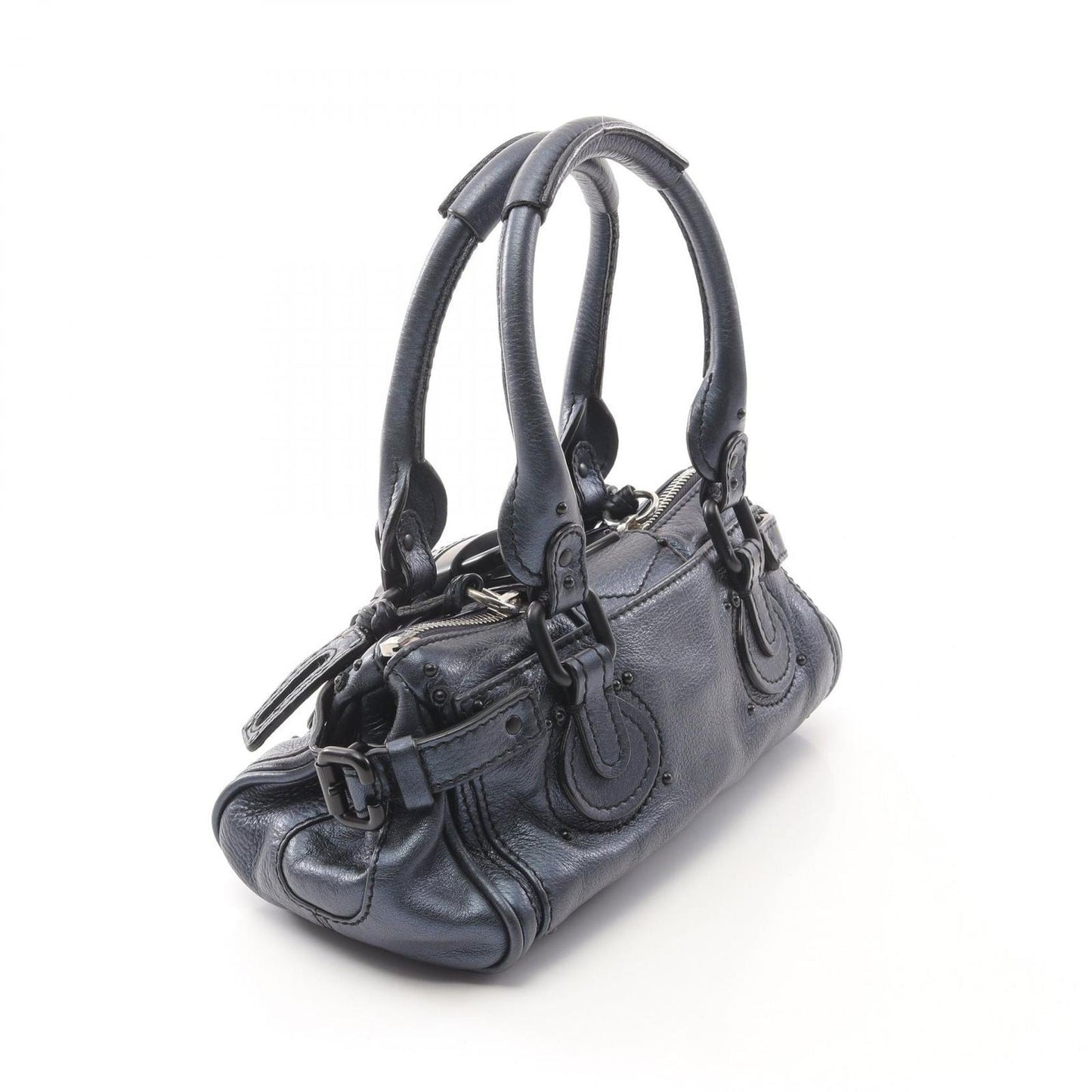 Genuine Pre-Owned Chloe Handbag Paddington Leather Women Blue