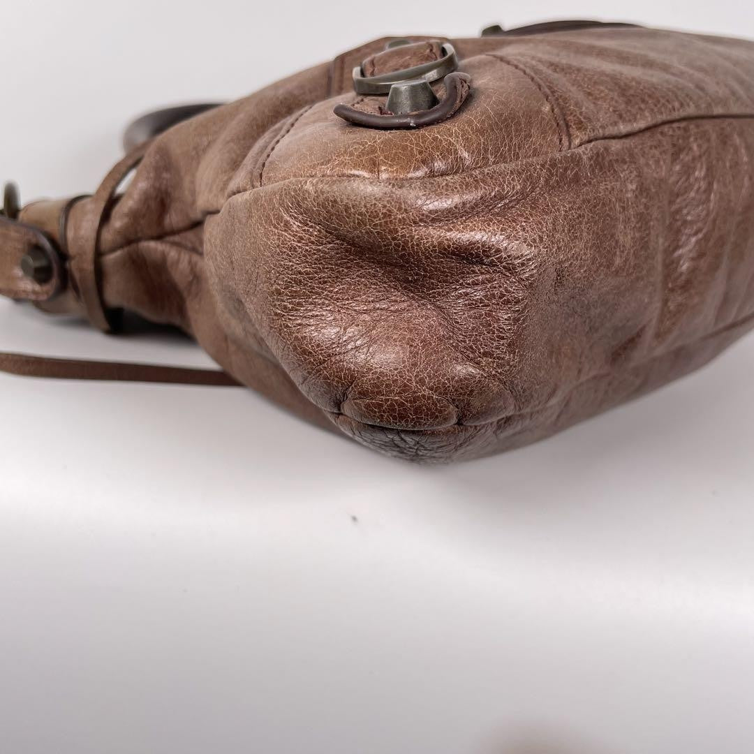 Genuine Pre-Owned Balenciaga The First hand, shoulder bag 2-way brown leather