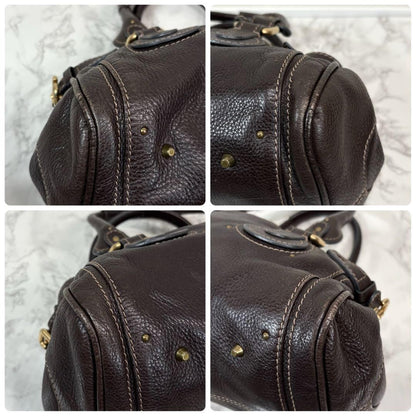 Genuine Pre-Owned Beautiful Chloe Paddington leather handbag dark brown