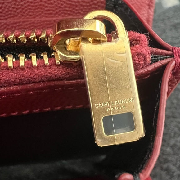 Authentic Preowned Yves Saint Laurent matelasse long wallet
