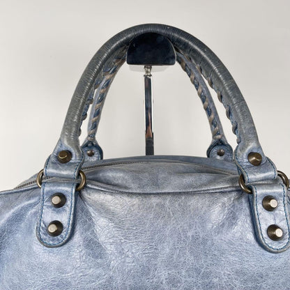 Genuine Pre-Owned Balenciaga Hand and shoulder bag 2-way leather blue
