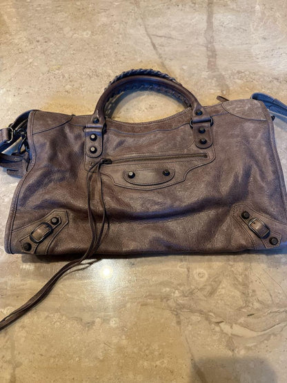 Genuine Pre-Owned Balenciaga City 2-way handbag brown leather