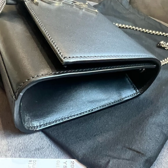 Authentic Preowned Saint Laurent Monogram Kate Tassel in Black