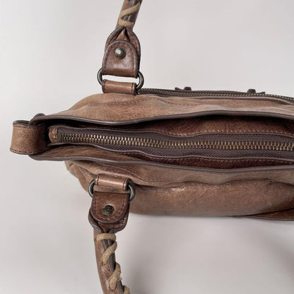 Genuine Pre-Owned Balenciaga The First hand, shoulder bag 2-way brown leather