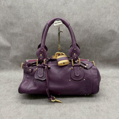 Genuine Pre-Owned Vintage Designer Chloé Genuine Paddington Bags purple