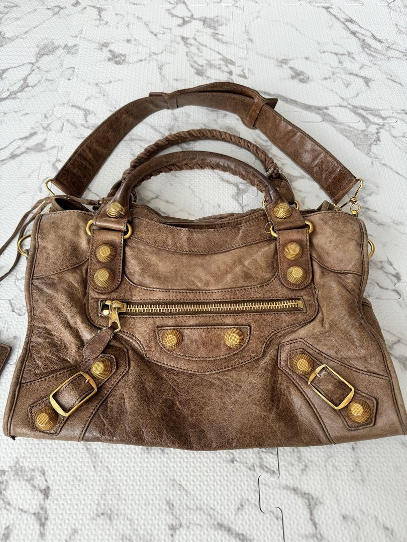 Genuine Pre-Owned Balenciaga City Medium size brown
