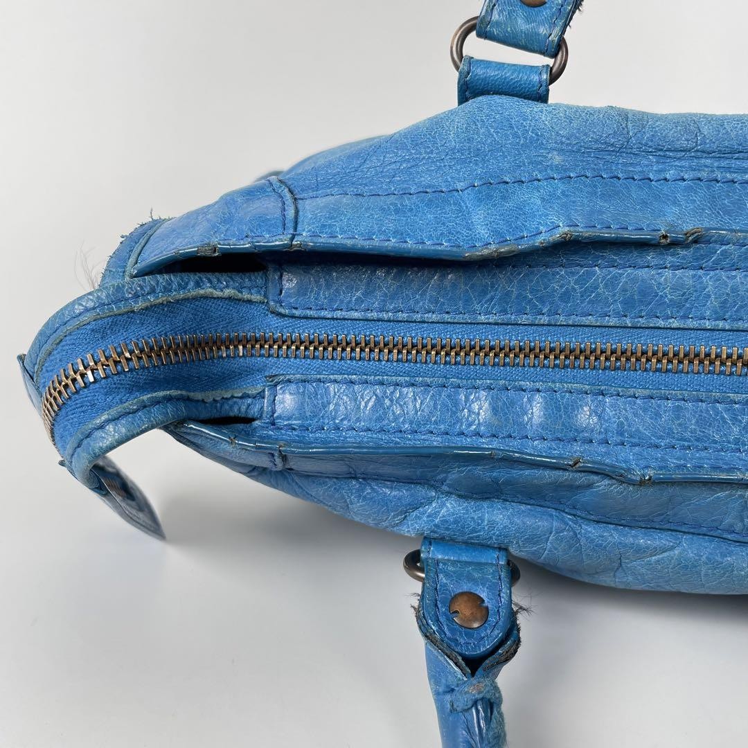 Genuine Pre-Owned Balenciaga Hand, shoulder bag blue leather