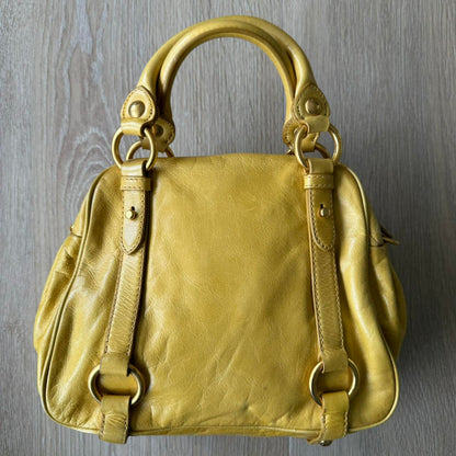 Miu Miu Yellow/Gold Hobo Bag - 2WAY Leather Tote