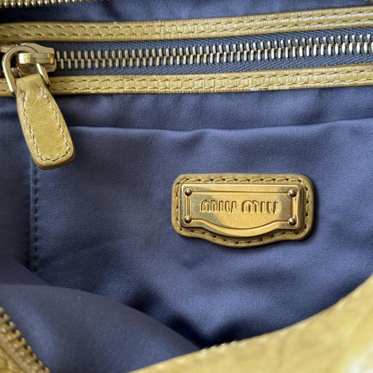 Miu Miu Yellow/Gold Hobo Bag - 2WAY Leather Tote