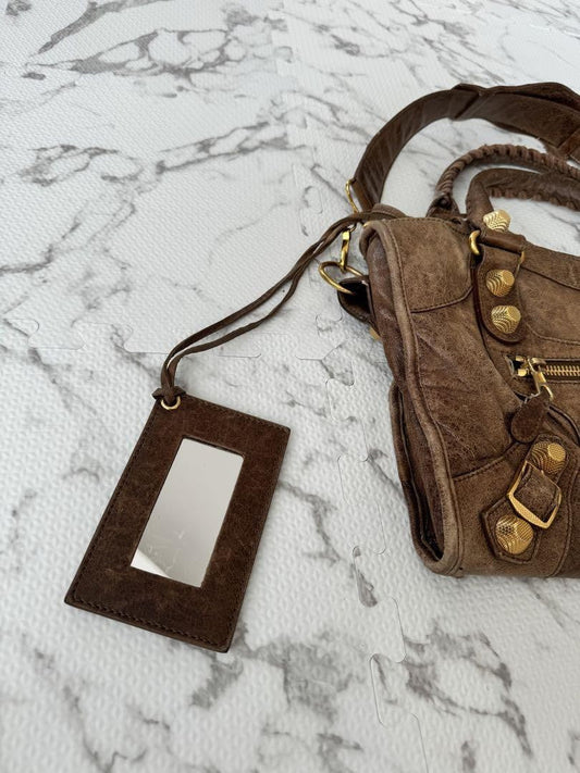 Genuine Pre-Owned Balenciaga City Medium size brown