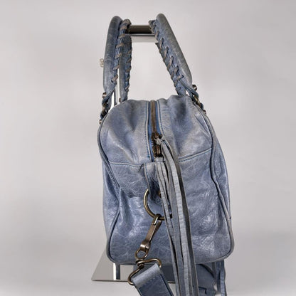 Genuine Pre-Owned Balenciaga Hand and shoulder bag 2-way leather blue