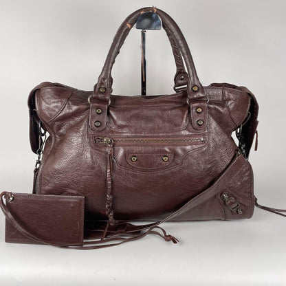 Genuine Pre-Owned Balenciaga Hand, shoulder bag 2-way brown leather