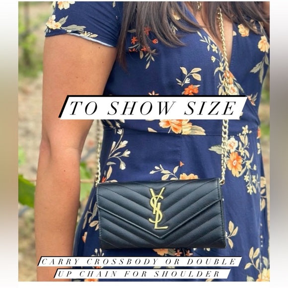 Authentic Preowned YSL monogram cassandre wallet on chain