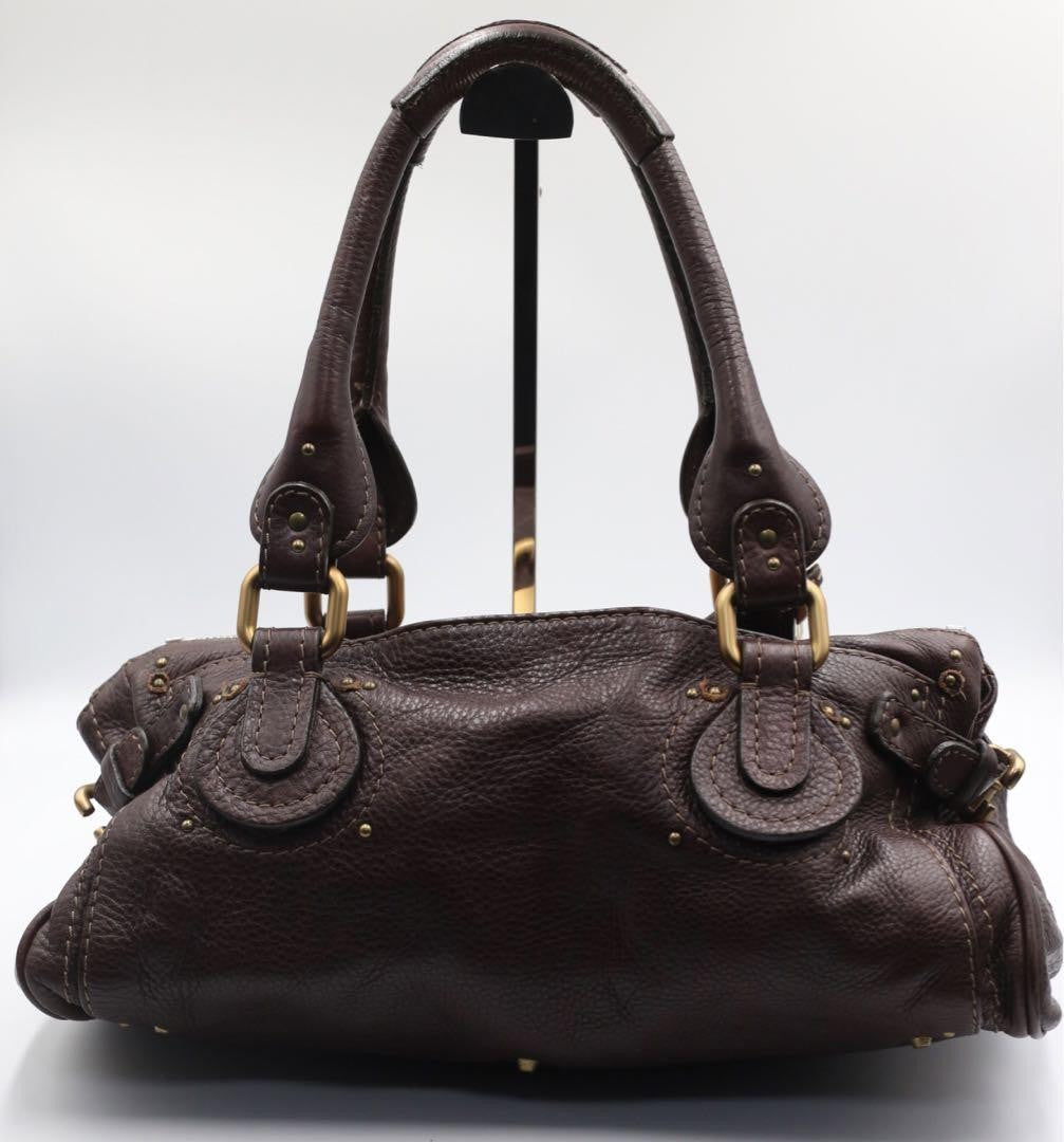 Genuine Pre-Owned Beautiful Chloe Paddington handbag padlock leather chocolate